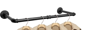 lot 658625 image: Industrial Iron Pipe Clothes Hanging Bar - Retail $17