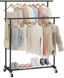 lot 658639 image: Double Rod Clothing Garment Rack - Retail $31
