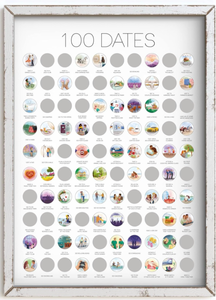 lot 658645 image: 100 Date Scratch Off Poster - Retail $23