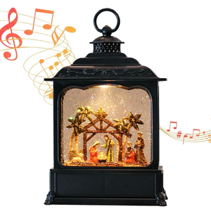 lot 658647 image: Christmas Snow Globe Swirling Glittering Nativity Scene - Retail $30