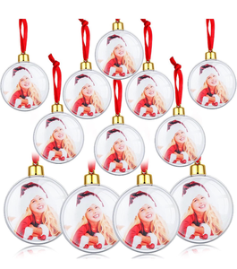 lot 658657 image: 12 Pcs Photo Ornament Ball - Retail $20