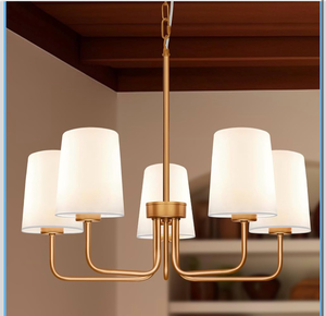 lot 658664 image: Farmhouse Chandelier - Retail $40