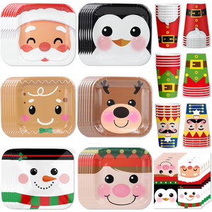 lot 658674 image: Christmas Paper Plates and Napkins - Retail $20