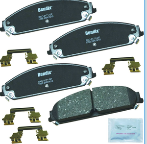 lot 658704 image: Bendix Priority1 CFC1058 Ceramic Front Brake Pads - Retail $35