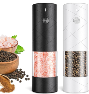 lot 658710 image: Electric Salt and Pepper Grinder Set - Retail $25