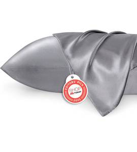 lot 69682 image: Premium Satin Pillowcase with Envelope Closure - Grey - Retail $25