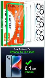 lot 69708 image: iPhone 14 Screen Protector and Camera Lens Protection Kit - Retail $12