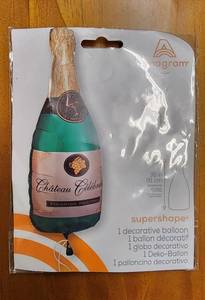 lot 69731 image: Anagram Champagne Bottle Supershape Foil Balloon - Retail $8