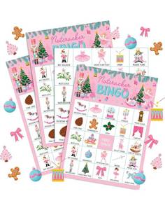 lot 69747 image: Nutcracker Ballet Christmas Bingo Game Set - Retail $12