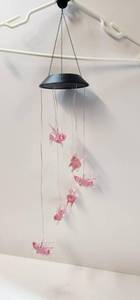 lot 69751 image: When Pink Flying Pig Solar Mobile Wind Chime - Retail $15