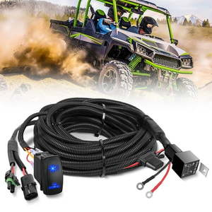 lot 69760 image: Nilight 16AWG ATV UTV Fan Override Switch Kit Wiring Harness Relay 5PIN Rocker Plug and Play for Engine Cooling Compatible with Polaris RZR Ranger Can Am Maverick ATV - Retail $35