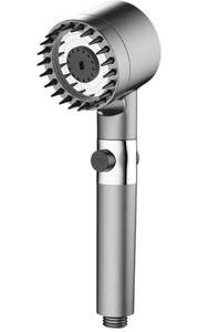 lot 69782 image: High-Pressure Massage Shower Head with Stop Button - Retail $25