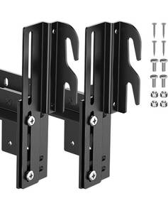 lot 69783 image: 2pcs Black Bolt on to Hook on 711 Bed Frame Conversion Brackets On Headboard Adapter Brackets, AdjustableBed Rail Hook Plate Adapter Headboard AttachmentKit for Attach Bed Rail to Headboard Black - Retail $15
