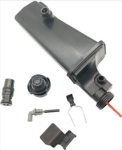 lot 69790 image: BMW E46X3X5 Coolant Expansion Tank Kit with Sensor and Thermostat - Retail $45