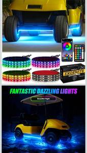 lot 69796 image: Golf Cart LED Underglow Kit with RF Remote - Retail $59