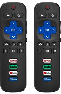 lot 69803 image: Roku TV Remote Control 2Pk - Retail $15