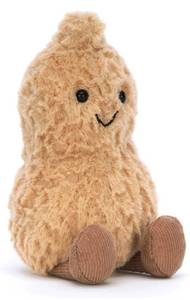 lot 69806 image: Plush Peanut Soft Toy, Peanut Plush Doll for Children, Beige Fluffy Stuffed Doll with Feet, Cute Smiling Plush - Retail $12