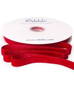 lot 69821 image: Ribbli Dark Red Velvet Ribbon 58 Inches Continuous 25 Yard Spool Dark Red Christmas Ribbon for Gift Wrapping Crafts Home Decor - Retail $10