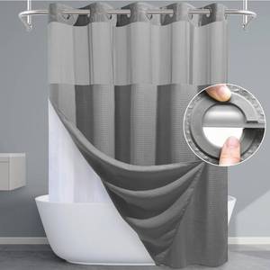 lot 69835 image: Quick Install Hookless Shower Curtain - Standard Size 71x74 - Retail $25