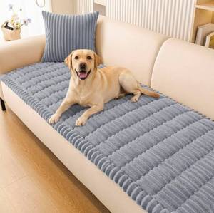 lot 69836 image: Plush Pet Furniture Protector Cover - Gray - Retail $29