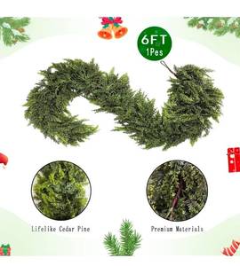 lot 69838 image: 6 Foot Cedar Pine Holiday Wreath - Retail $45