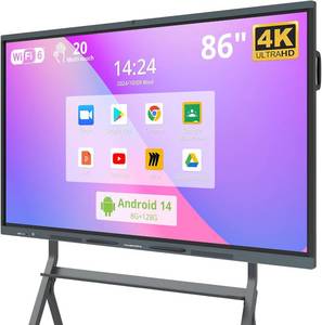 $2200   HUSHIDA   86" Smart Board 4K UHD Interactive Whiteboard, Android 14, 13MP YOU MUST BRING HELP TO LOAD and Picked up week of auction! Bid with confidence! 7 Days from pick up to ensure it works as it should!&nbsp;