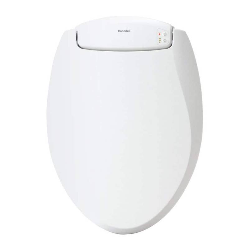 lot 1331 image: Brondell LumaWarm Heated Nightlight Toilet Seat - Elongated  White (missing bolts and nuts)