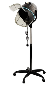 lot 3282 image: Costway Adjustable Stand Up Hood Floor Hair Bonnet Dryer Rolling Base  - Retail $0