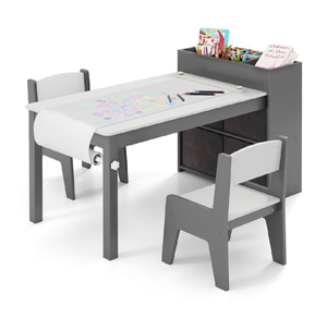 lot 3292 image: Kids table and chair sets with paper roller �� - Retail $0