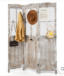 lot 3306 image: Room Divider 6 Ft Room Dividers and Folding Privacy Screens, Room Separators Divider Wall - Retail $0