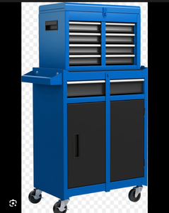 Costway Tool Box 2-in-1 Rolling Chest with 5 Sliding Lockable Drawers New - Retail: $0