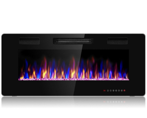 lot 3333 image: 42 Inch Recessed Ultra Thin Electric Fireplacewith Timer - Retail $0