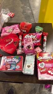 Box of candy ( lindor chocolates, skittles, fun dip, Kit Kats, candy bracelets, Russell stovers, and more!)