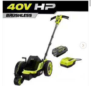 (No battery but has the charger) 40V HP Brushless 9 in. Cordless Edger with 4.0 Ah Battery and Charger - Retail: $300