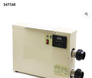 Rainyu11KW Electric Digital Water HeaterThermostat Swimming Pool Heater SPA Hot Tub Bath Heating AdjustableTemperature ,Cost-Saving - Retail: $500