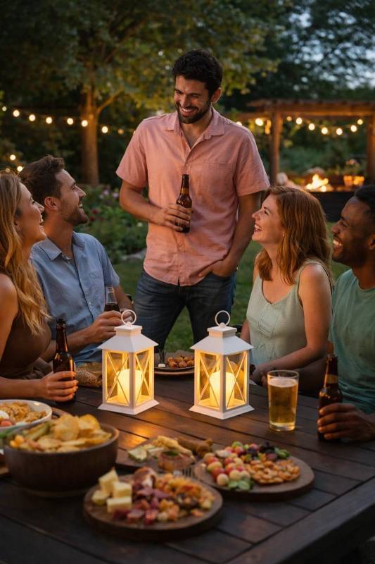 lot 86582 image: Candle Impression 2 Pack White LED Lantern Flameless Set Wireless With Timer 55569
