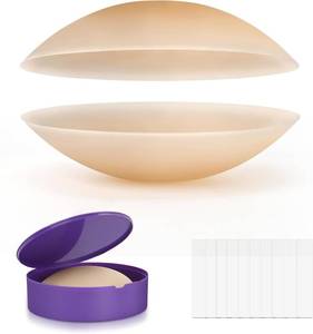 lot 15564 image: NEW Nipple Covers for Women Reusable Silicone Nipple Covers Waterproof Sticky Pasties with Travel Case