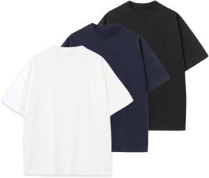 lot 55974 image: NEW POHADON 3 Pack Men s Oversized Cotton Tee LG