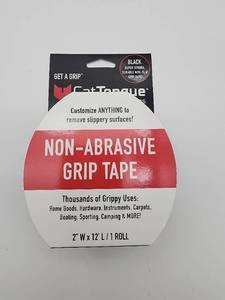 lot 56527 image: NEW CatTongue Grips Gription Clear Anti-Slip Tape 2 in. W X 12 ft. L 1 pk BLACK