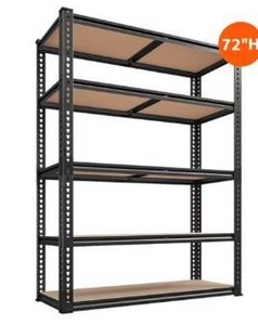 lot 25357 image: Heavy Duty Storage Shelves, Adjustable Garage Shelving Unit for Basement, Warehouse, Kitchen, Pantry-72H x 35W x 15D, 5 Tiers