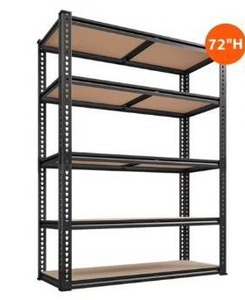lot 25358 image: Heavy Duty Storage Shelves, Adjustable Garage Shelving Unit for Basement, Warehouse, Kitchen, Pantry-72H x 35W x 15D, 5 Tiers