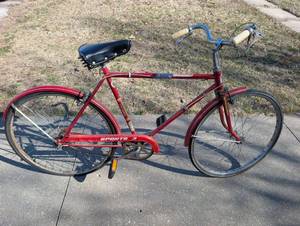 lot 1000 image: Columbia Centennial Bicycle - 1960s Red Single Speed&nbsp&nbsp