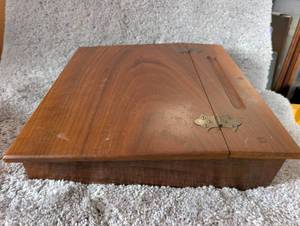 lot 1009 image: Wooden Writing Desktop with Storage