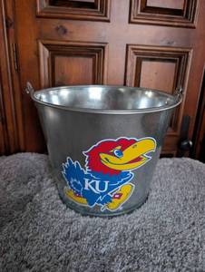lot 1200 image: Kansas Jayhawks Metal Beer Ice Bucket
