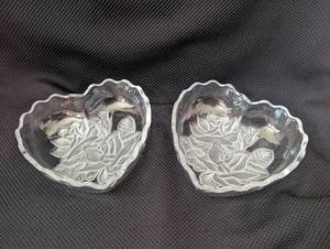 lot 1512 image: Crystal Heart Shaped Rose Bowl