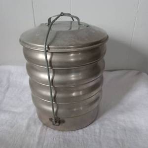 lot 2005 image: Aluminum Tiffin Lunch Box Stack