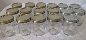 lot 2037 image: Ball Mason Jars with Lids - Set of 17