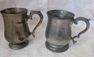 lot 2054 image: Colonial Style Pewter Tankards -2ct