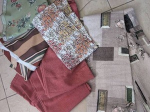 lot 2087 image: Decorative Textile Collection Curtains  Table Covers&nbsp