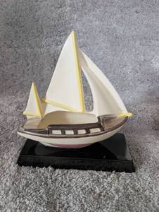 lot 2510 image: Relpo Ceramic Sailboat Planter